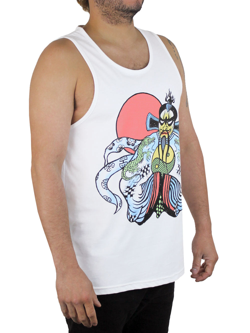 Fu Manchu Tank Top 3/4 View