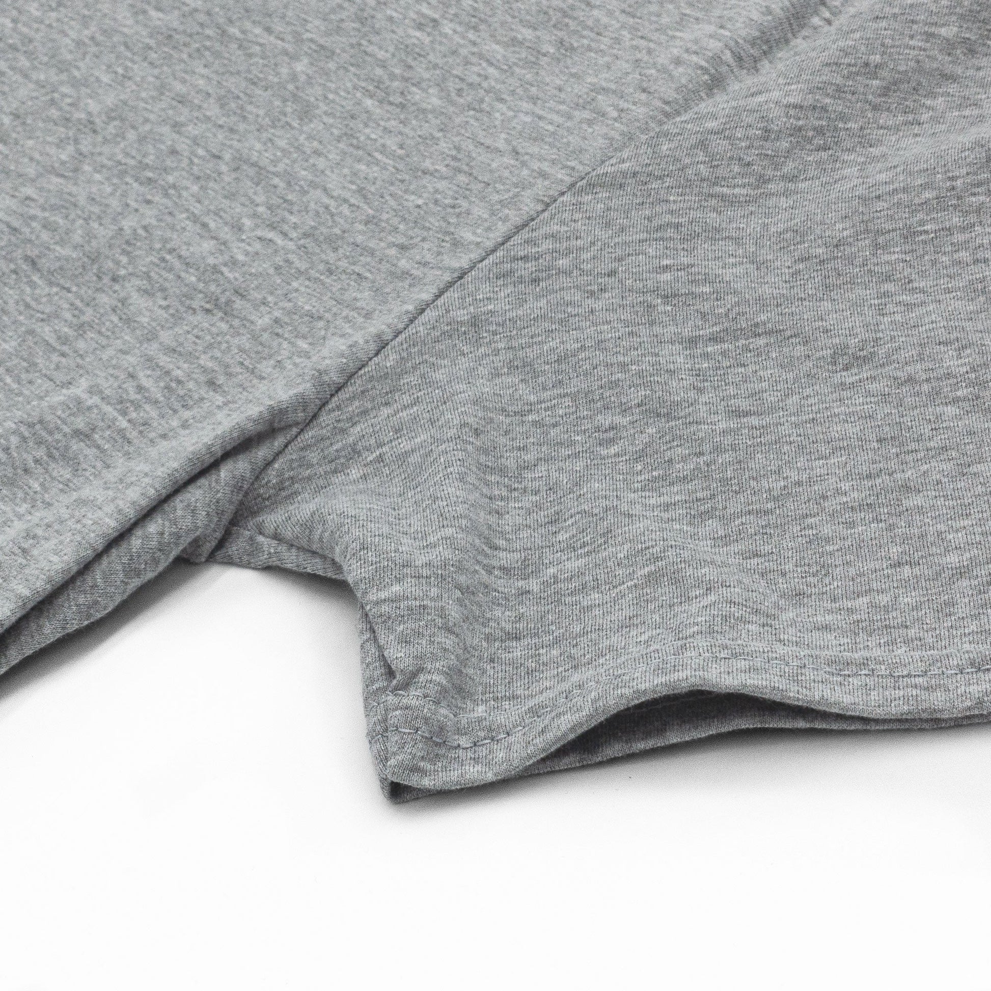 Close-up of gray fabric on a white background