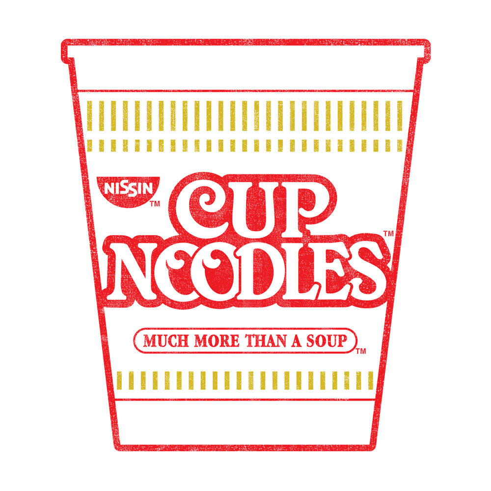 Cup Noodles logo with red and white design on a white background