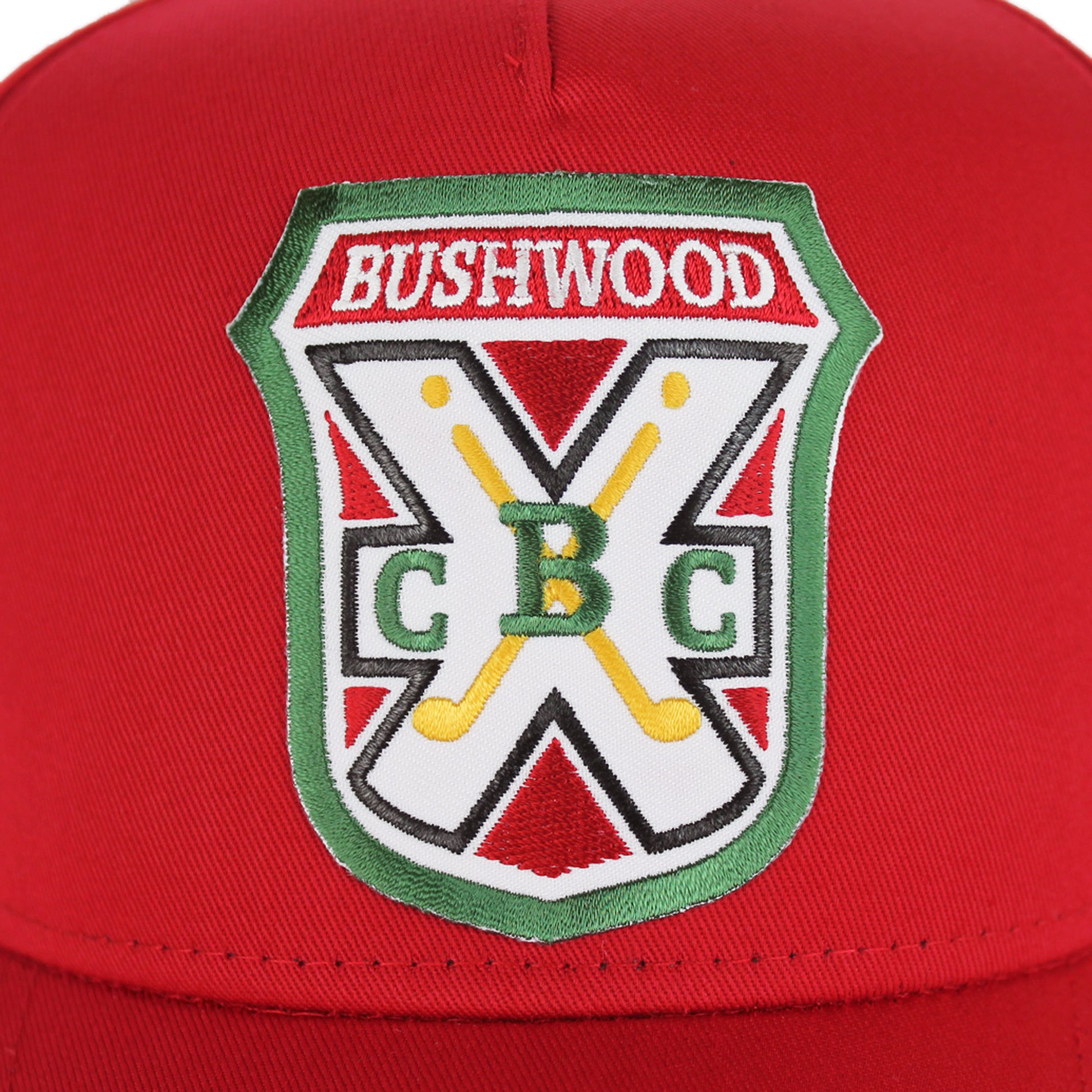 Bushwood Country Club Golf Cap Hat Close Up View of Patch Detail