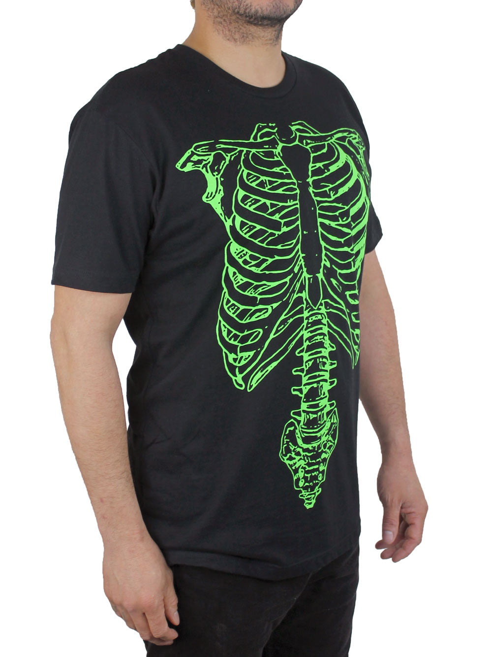 Green Skeleton Shirt 3/4 View