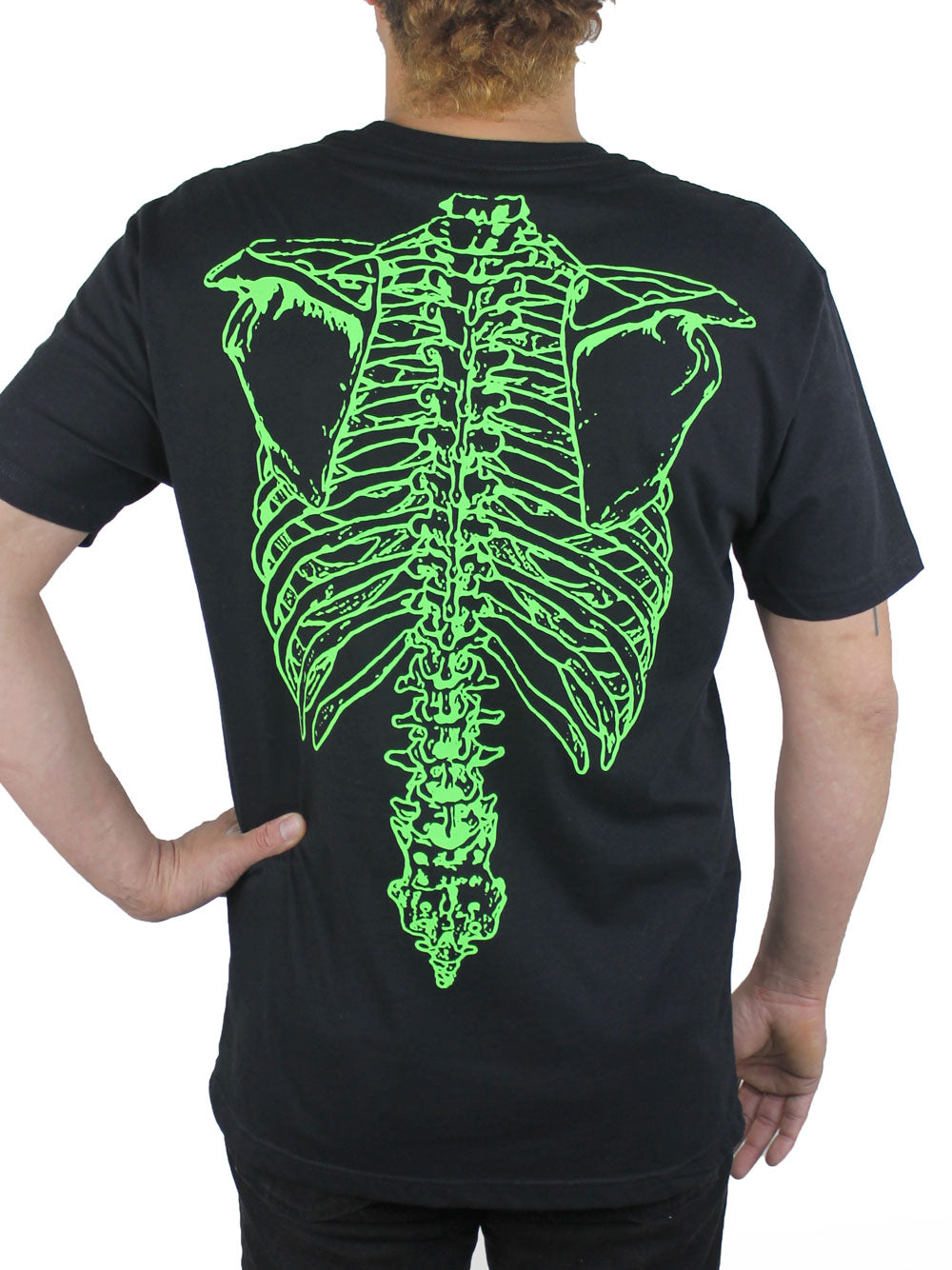 Green Skeleton Shirt Back View