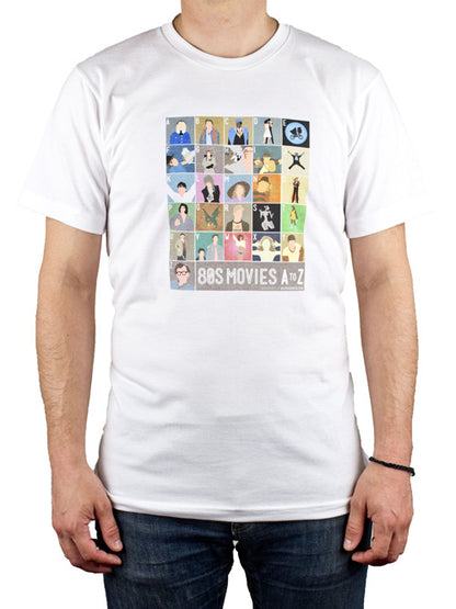 1980s Film Alphabet Shirt Front View