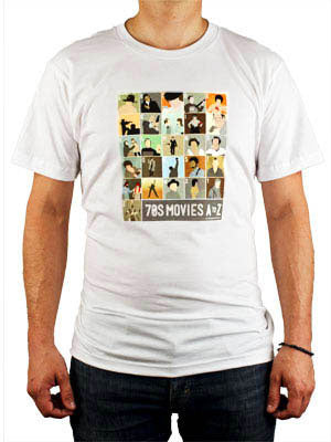 1970s Film Alphabet Shirt Front View